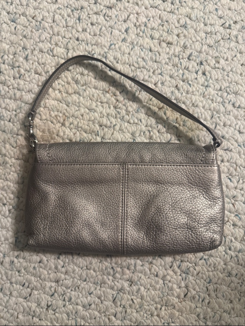 Coach Metallic Leather Wristlet Clutch - Picture 2 of 6